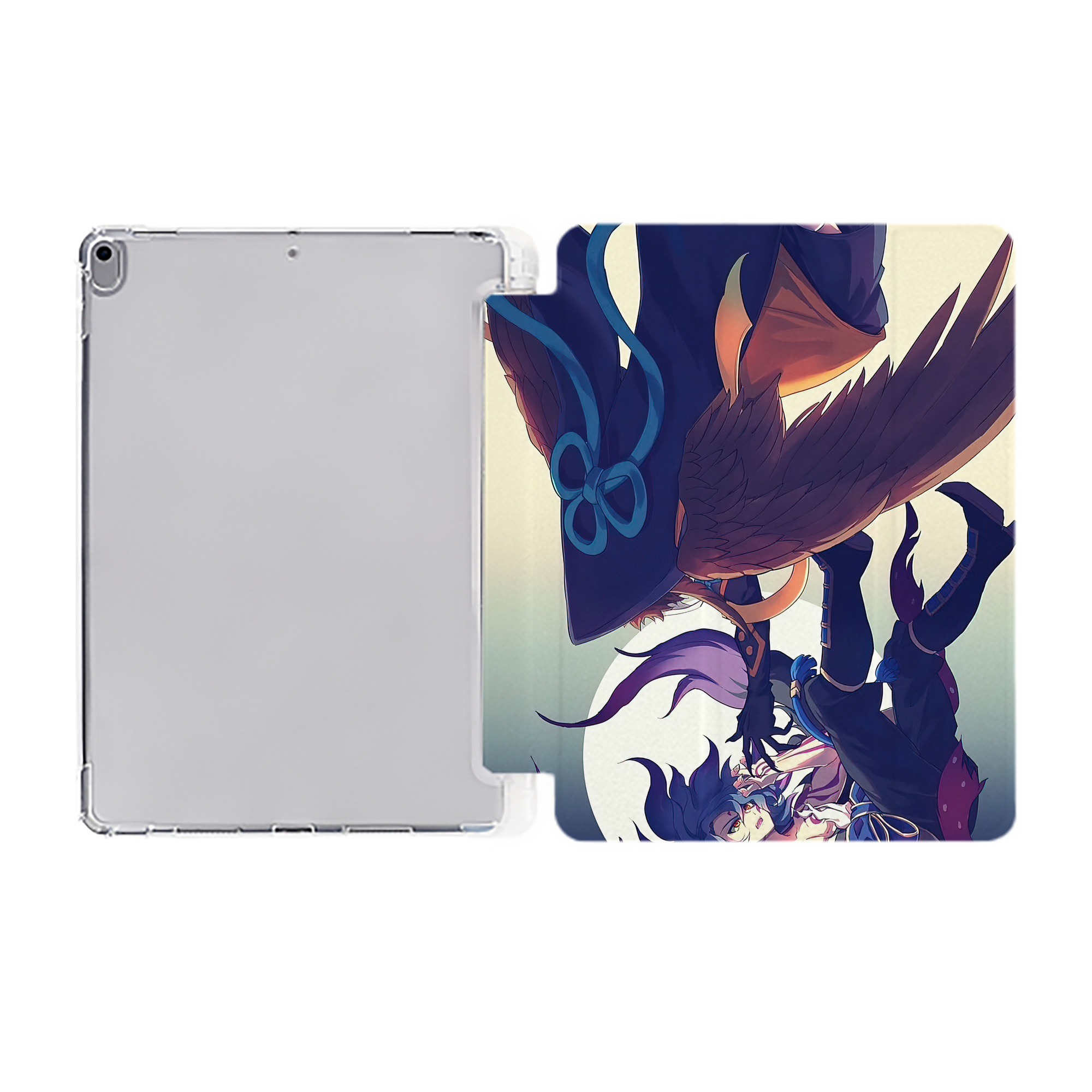 （画像用） 妖怪ウォッチ Yo-kai Watch IPad ケース ペン収納付き 三つ折りスタンド PUレザー×シリコン 対応機種9.5/10.5/10.9インチ